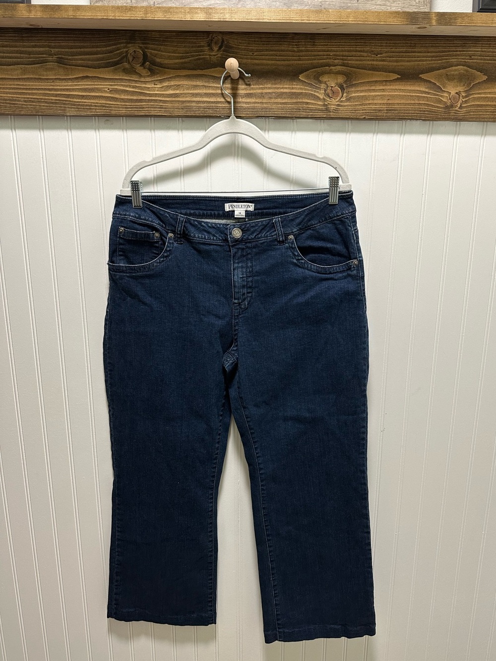 Pendleton Indigo Straight-Leg Women's Jeans Sz 14